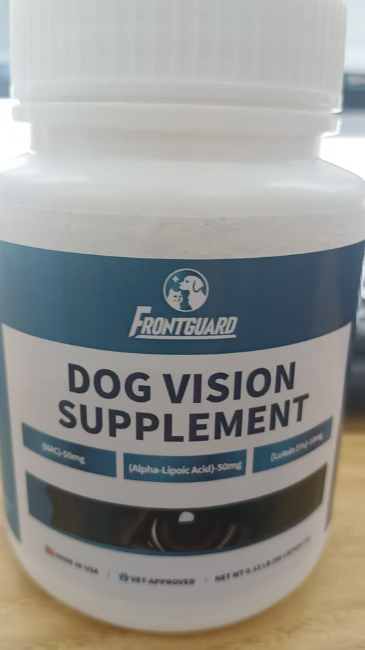 FRONTGUARD Dog Vision Supplement - Vision Support with Antioxidants & Omega 3 Fatty Acids