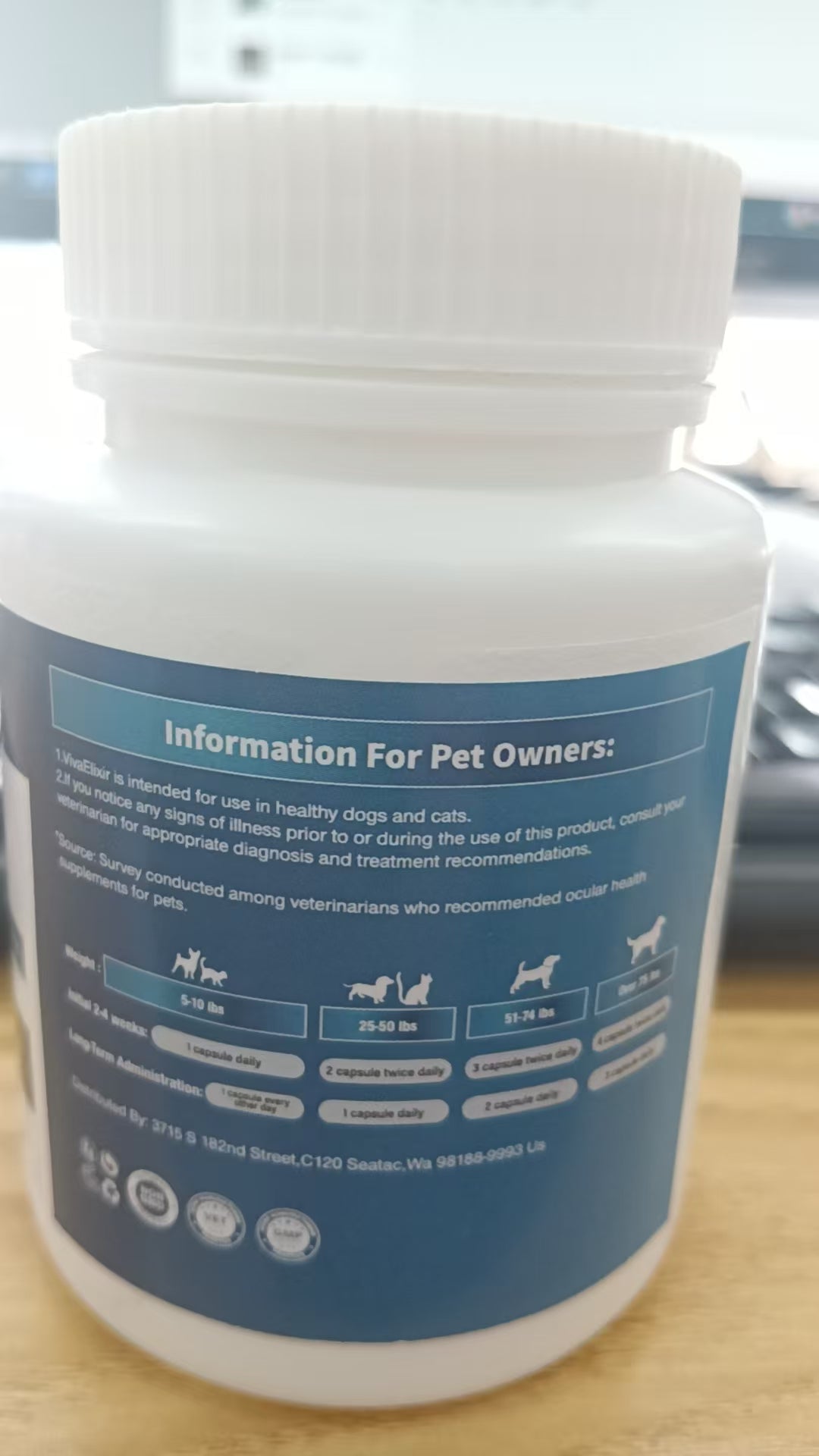 FRONTGUARD Dog Vision Supplement - Vision Support with Antioxidants & Omega 3 Fatty Acids